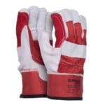 Rękawice robocze DONAU SAFETY DS-DOKHARD, doker, dwoina bydlęca, rozm. 10,5/XL, szaro-czerwone (pakiet 12 opakowań)