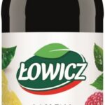 Syrop owocowy ŁOWICZ, malina z cytryną, 400ml (opakowanie 6 szt.)