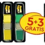 Zakładki indeksujące Post-it® (683), PP, 11,9x43,2mm, 5x35 + 3x35 gratis, mix kolorów