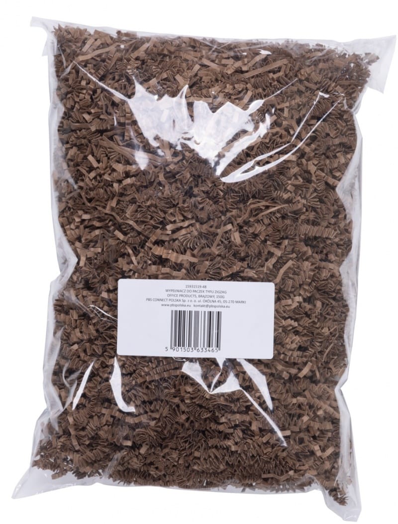 Wypełniacz do paczek OFFICE PRODUCTS, typ zigzag, 150g, brązowy - obrazek 1