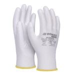 Rękawice DONAU SAFETY PU White, kat. II, rozm. 8, białe (pakiet 12 opakowań)