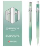 Zestaw długopis 849 i ołówek 844 CARAN D'ACHE Misty Forest, w etui, zielony