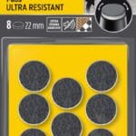 Ultra odporne podkładki filcowe SCOTCH, okrągłe, 22mm, 8 szt., czarno-białe