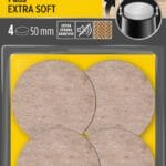Podkładki z wełny SCOTCH, samoprzylepne, okrągłe, 55mm, 4 szt., beżowe