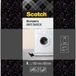 Gumowe podkładki antywibracyjne SCOTCH, 100x100mm, 4 szt., czarne