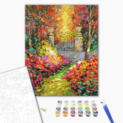 Malowanie po numerach BRUSHME, 40x50 cm, jesienny park, 1 szt., w pudełku