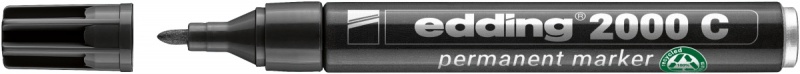 Marker permanentny e-2000c EDDING, 1,5-3mm, czarny (opakowanie 10 szt.) - obrazek 1