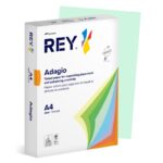 Papier ksero REY ADAGIO, A4, 80gsm, 81 j.zielony PASTEL *RYADA080X434 R200, 500 ark. (pakiet 5 opakowań)