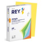 Papier ksero REY ADAGIO, A4, 80gsm, 58 żółty cytrynowy intense *RYADA080X411 R100 (pakiet 5 opakowań)