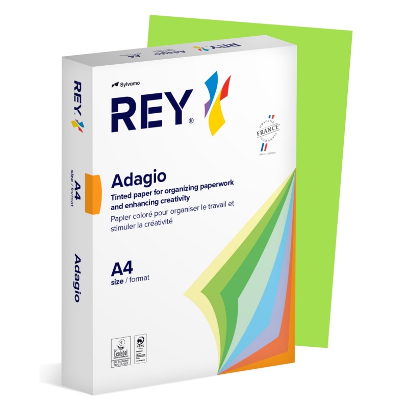 368411-350622-papier_ksero_rey_adagio_a4_80gsm_16_zielony_-800w Papier ksero REY ADAGIO, A4, 80gsm, 16 zielony INTENSE *RYADA080X402 R100, 500 ark. (pakiet 5 opakowań) - obrazek 1