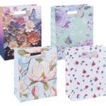 Torebka na prezenty DONAU HOME, laminowana, 26x32,5x10cm, całoroczna, z rączką, mix wzorów (opakowanie 12 szt.)