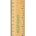 Linijka ECONOVO, 20cm, 100% z biodegradowalnego bambusa, naturalny
