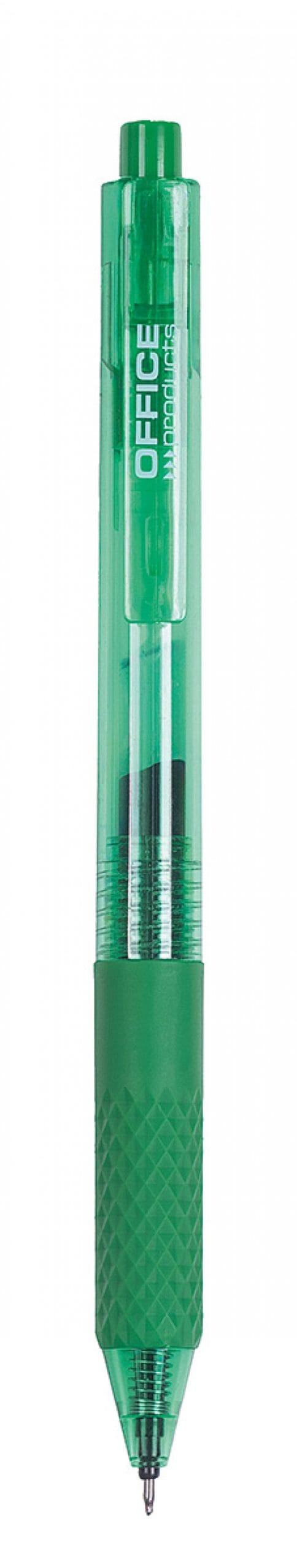 375301-392160-dlugopis_automatyczny_zelowy_office_products-800w Długopis automatyczny żelowy OFFICE PRODUCTS, gr. linii 0,25mm, dł. linii 1200m, zielony (opakowanie 12 szt.) - obrazek 1