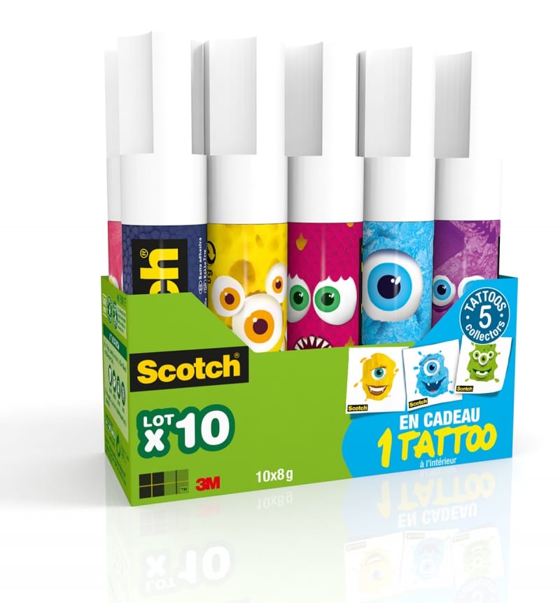 375377-392772-klej_w_sztyfcie_scotch_monster_10x8g-800w Klej w sztyfcie SCOTCH Monsters, 10x8g - obrazek 1