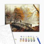 Malowanie po numerach BRUSHME, 40x50 cm, jesienna mgła, 1 szt., w pudełku