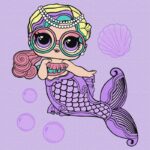Malowanie po numerach IDEYKA, 40x40cm, L.O.L. Surprise! Mermaids Miss 1 szt., w pudełku