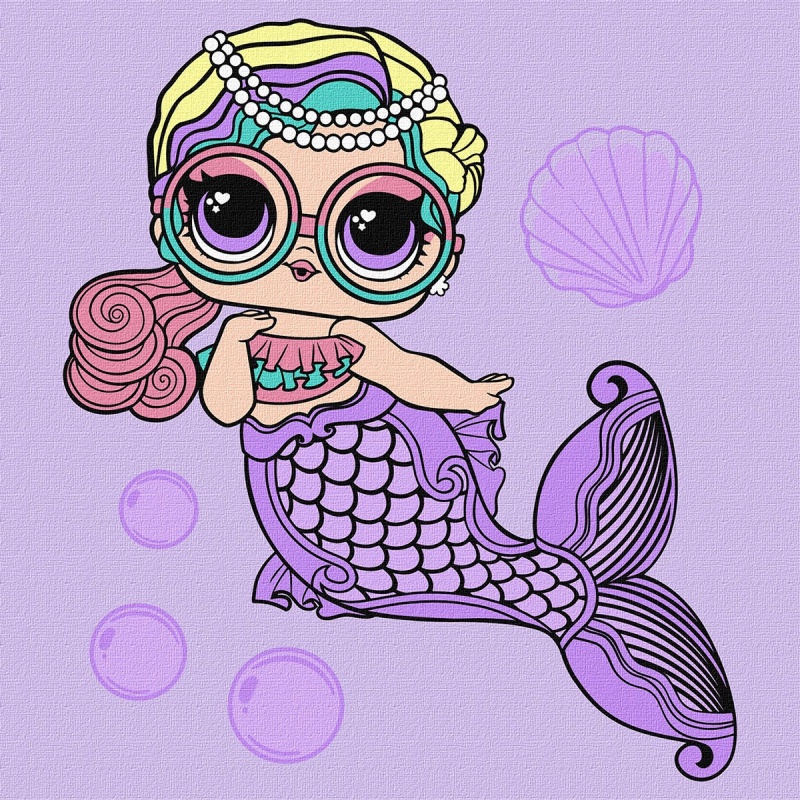 375861-392757-malowanie_po_numerach_ideyka_40x40cm_l_o_l_s-800w Malowanie po numerach IDEYKA, 40x40cm, L.O.L. Surprise! Mermaids Miss 1 szt., w pudełku - obrazek 1