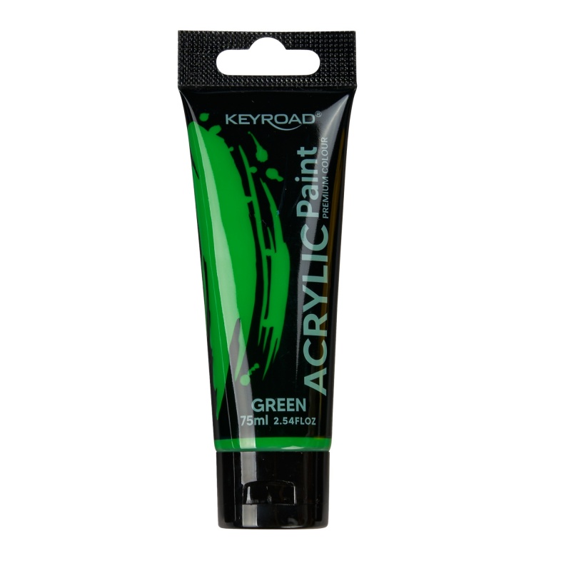 375947-390990-farba_akrylowa_keyroad_75ml_tubka_zielona-800w Farba akrylowa KEYROAD, 75ml, tubka, zielona - obrazek 1