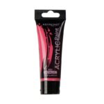 Farba akrylowa KEYROAD, metaliczna, 75ml, tubka, czerwona