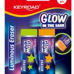 Gumka do ścierania KEYROAD Luminious, fluorescencyjna, 2 szt., blister, mix kolorów