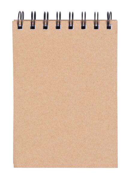 Kołonotatnik OFFICE PRODUCTS, craft, A6, w linie, 80 kart., 80gsm, brązowy (opakowanie 8 szt.)