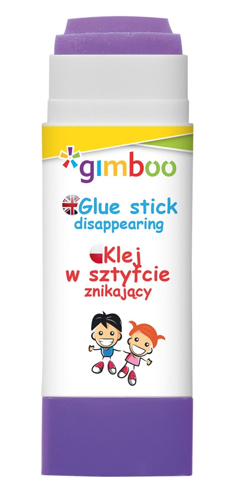 377806-392744-klej_w_sztyfcie_gimboo_pvp_trojkatny_znikaja-800w Klej w sztyfcie GIMBOO, PVP, trójkątny, znikający, 15g, 1 szt., pakowany w displayu, fioletowy (opakowanie 12 szt.) - obrazek 1