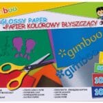 Zeszyt papierów kolorowych błyszczących GIMBOO, A4, 10 kartek, 80gsm, mix kolorów (opakowanie 6 szt.)