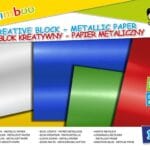 Blok kreatywny GIMBOO, A4, 10 kart., 90gsm, mix kolorów metalicznych