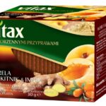 Herbata VITAX, owocowo-ziołowa, morela, rokitnik i imbir, 15 kopert
