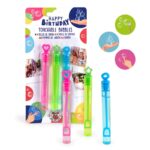 Zestaw niepękających baniek mydlanych TRENDHAUS Birthday FUN, 3 x 4ml, mix kolorów (opakowanie 12 szt.)
