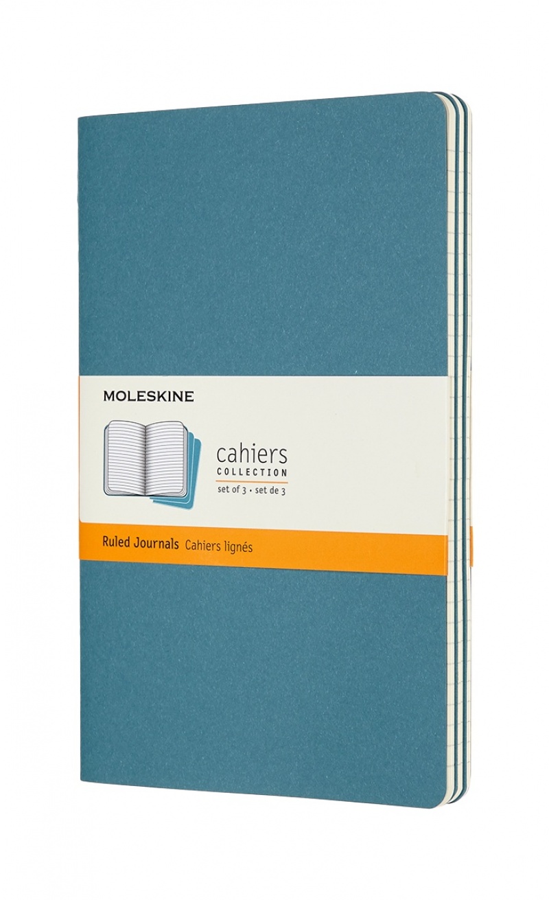 380401-396363-zestaw_3_zeszytow_moleskine_cahier_journals_-800w Zestaw 3 zeszytów MOLESKINE Cahier Journals, L, 13x21cm, w linie, 80 stron, brisk blue - obrazek 1