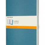 Zestaw 3 zeszytów MOLESKINE Cahier, XL, 19x25cm, w linie, 120 stron, brisk blue