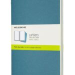 Zestaw 3 zeszytów MOLESKINE Cahier Journals, L, 13x21cm, gładki, 80 stron, brisk blue