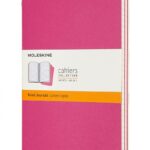 Zestaw 3 zeszytów MOLESKINE Cahier, L, 13x21cm, w linie, 80 stron, kinetic pink