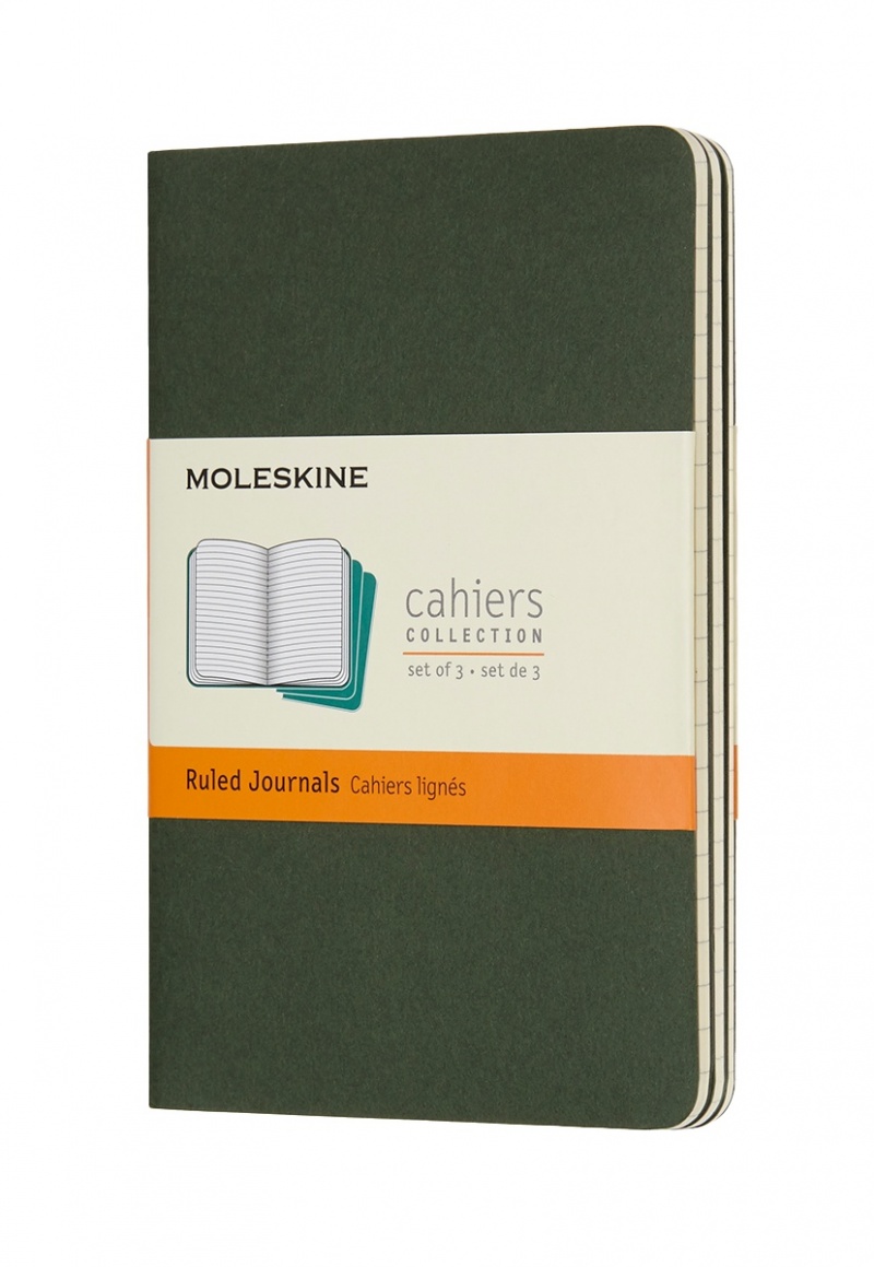 380544-396370-zestaw_3_zeszytow_moleskine_cahier_journals_-800w Zestaw 3 zeszytów MOLESKINE Cahier Journals, P, 9x14cm, w linie, 64 strony, myrtle green - obrazek 1
