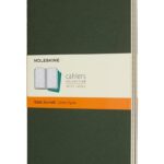 Zestaw 3 zeszytów MOLESKINE Cahier, L, 13x21cm, w linie, 80 stron, myrtle green