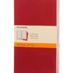 Zestaw 3 zeszytów MOLESKINE Cahier, L, 13x21cm, w linie, 80 stron, cranberry red