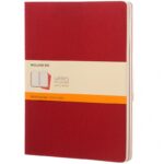 Zestaw 3 zeszytów MOLESKINE Cahier, XL, 19x25cm, w linie, 120 stron, cranberry red