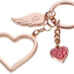 Brelok TROIKA Love Is In The Air, emaliowany metal, różowe złoto