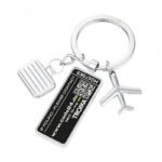 Brelok TROIKA Lost & Found, chromowany metal