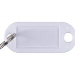 Zawieszki na klucze Q-CONNECT, 50x22mm, 100 szt., białe
