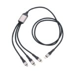 Kabel ładujący TROIKA Dreizack Pro, 1,2m, 3w1, czarny