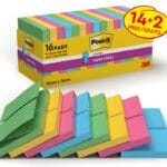Karteczki samoprzylepne POST-IT® Super  Sticky Z-Notes (R330-SS-VP16), 76x76mm, 90 kart./bloczek, 14+2 bloczki, mix kolorów