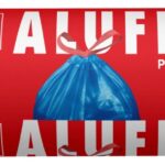 Worki na śmieci ALUFIX, z taśmą ściągającą, LDPE, 60l, 15 szt., niebieskie