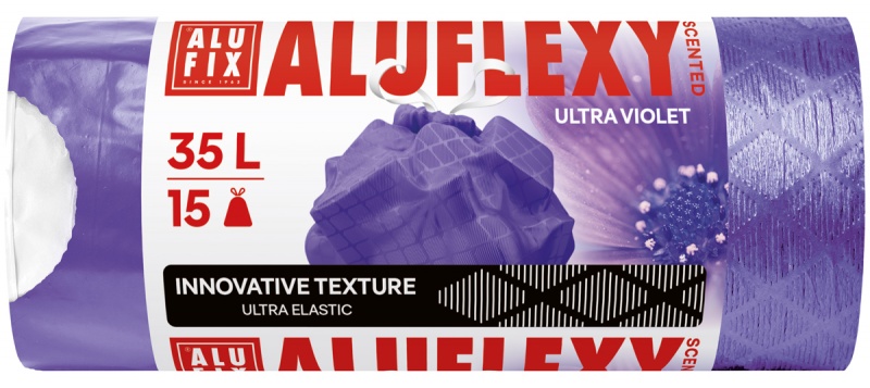 389442-403689-worki_na_smieci_alufix_aluflexy_zapach_ldpe_-800w Worki na śmieci ALUFIX Aluflexy, zapach, LDPE, 35l, 15 szt., fioletowe - obrazek 1