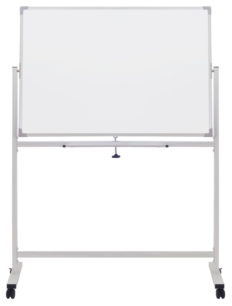 Tablica mobilna suchoś. -magn. OFFICE PRODUCTS, dwustronna, lakierowana, rama aluminiowa, 110x75cm, biała - obrazek 1