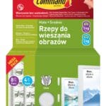 Rzepy COMMAND™ (17203WHI-12-PTGR-VP), do wieszania obrazów, małe i średnie, zestaw 4+8 par (24 rzepy), białe