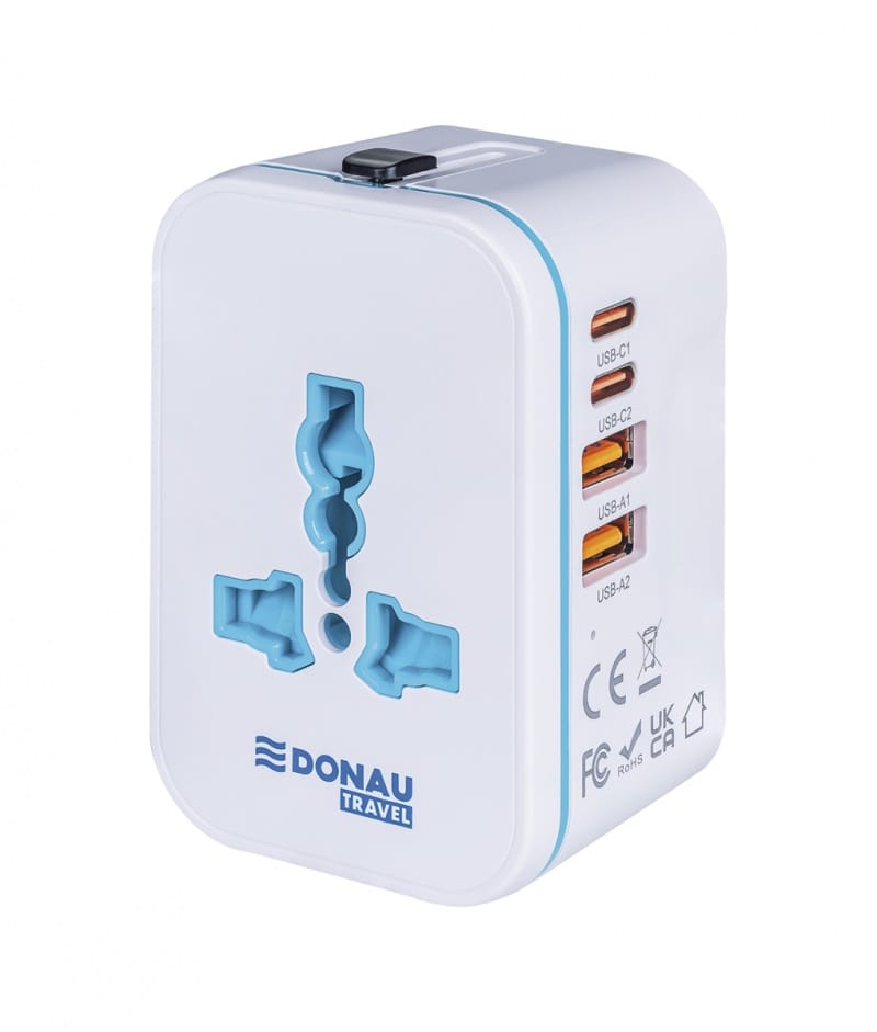 391858-405652-adapter_podrozny_donau_travel_205_bialy-800w Adapter podróżny DONAU TRAVEL 205, szybkie ładowanie, biały - obrazek 1