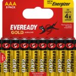 Bateria EVEREADY GOLD from ENERGIZER, AAA, LR03, 1,5V, DHP8, 8 szt.
