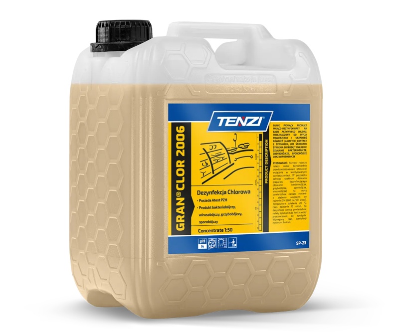 394738-407659-koncentrat_do_mycia_i_dezynfekcji_z_aktywnym-800w Koncentrat do mycia i dezynfekcji z aktywnym chlorem TENZI, Granclor 2006, 5l - obrazek 1